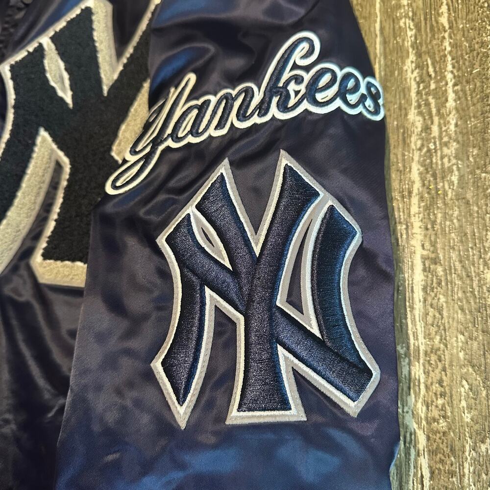 NWT Pro Standard New York Yankees World Series Patches Letterman Bomber Jacket S - Picture 8 of 16